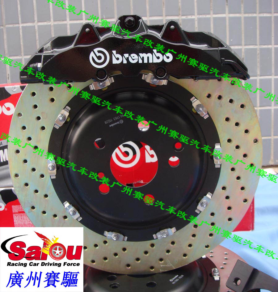 奔馳GL350/GL450改裝BREMBO大8活塞卡鉗剎車套裝 GL350、450專用brembo競技版剎車鮑魚