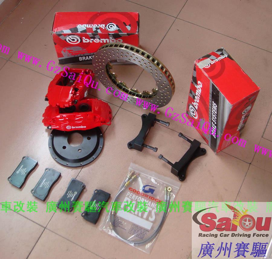 紅色BREMBO 大四活塞剎車鮑魚(yú) 