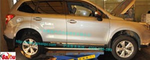 森林人改裝剎車，前后AP剎車套裝，前面AP5200后面ap7600