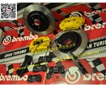英菲尼迪FX35安裝brembo F40剎車套裝 卡鉗 剎車盤(pán) 合頭 橋碼